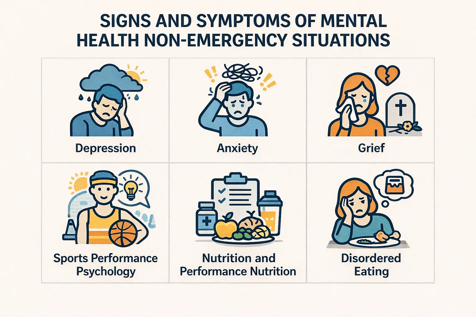Signs and Symptoms of Mental Health Non-Emergency Situations