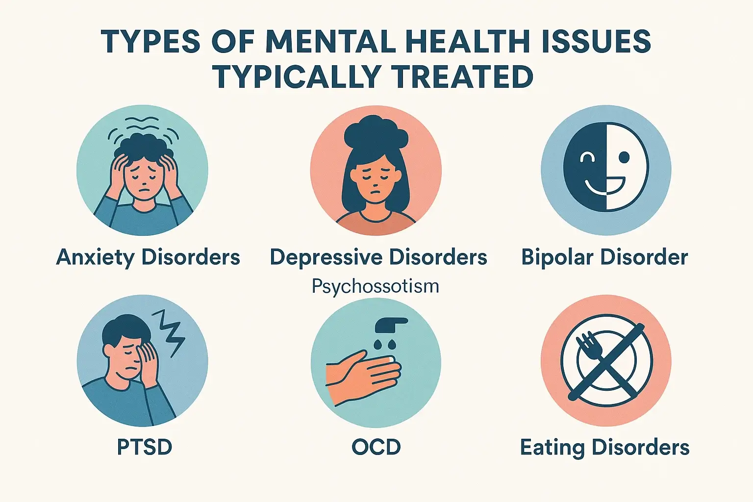 Types of Mental Health Issues Typically Treated